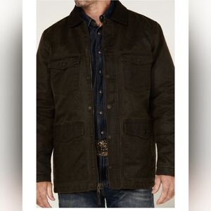 Cody James road dust washed oil skin long jacket